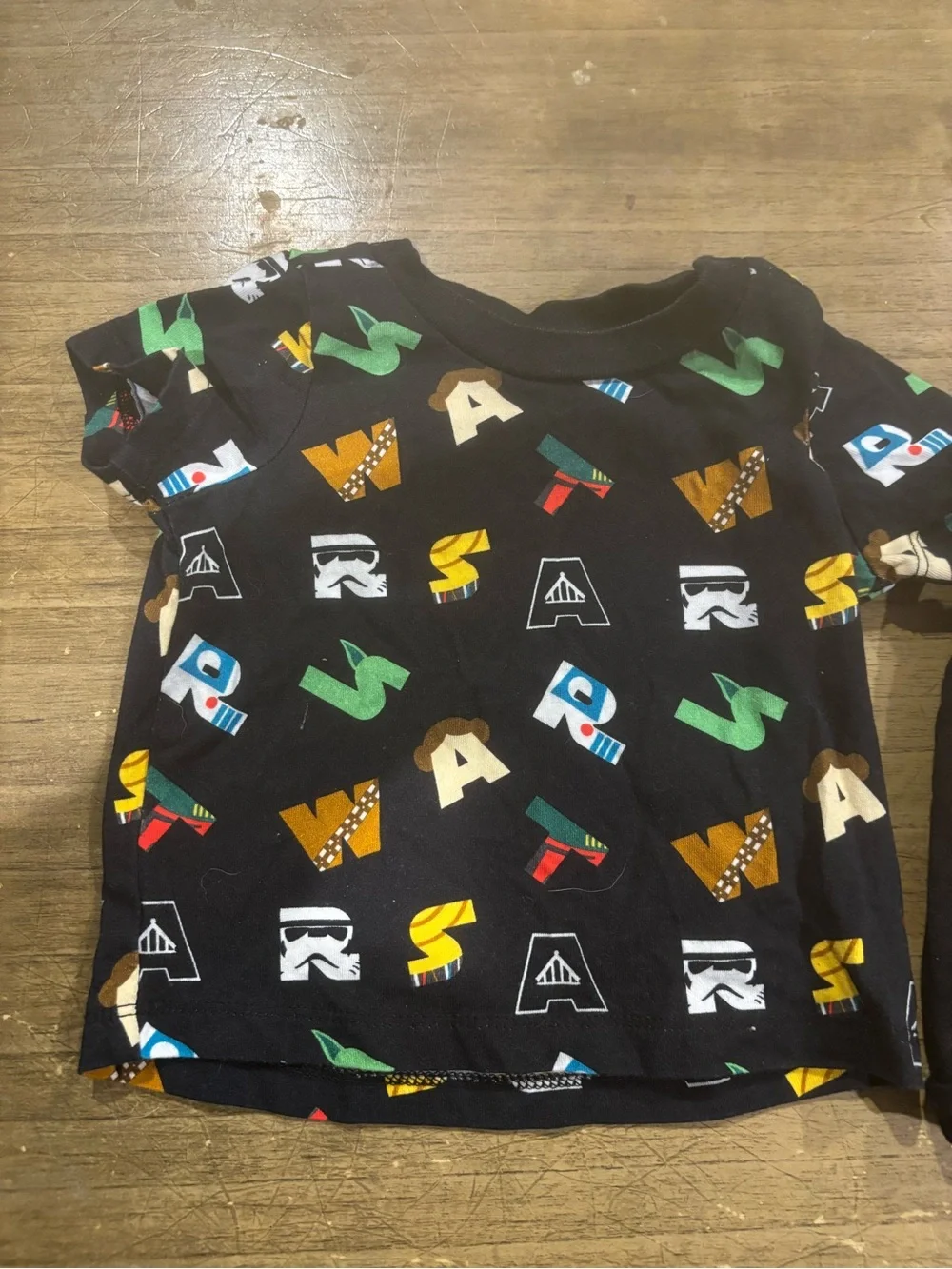 Star Wars Black Romper Set with Multicolor Logo Tee